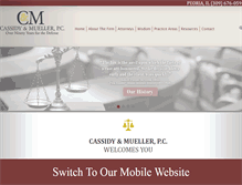 Tablet Screenshot of cassidymueller.com